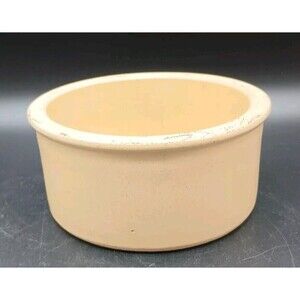 Dog Bowl / Crock 5" Robinson Ransbottom Roseville  Pottery  #200 stoneware beige
